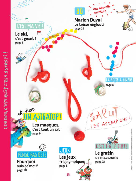 Sommaire du numéro d’Astrapi du 15 février 2014