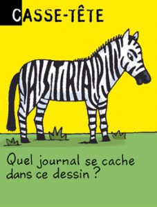 Casse-tête - Quel journal se cache dans ce dessin ? Réponse : Astrapi (dans les rayures).