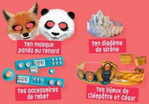 “10 déguisements fous”, Astrapi n°919, février 2019. Texte : Christophe Nicolas. Stylisme et réalisation : Julie Boogerts. Photos : Benoît Teillet. Illustrations : Marcel Gnoux.