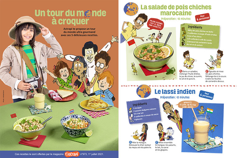 Un tour du monde à croquer. Photo : Benoît Teillet. Illustrations : Laurent Simon. Couleurs : Rémi Chaurand.