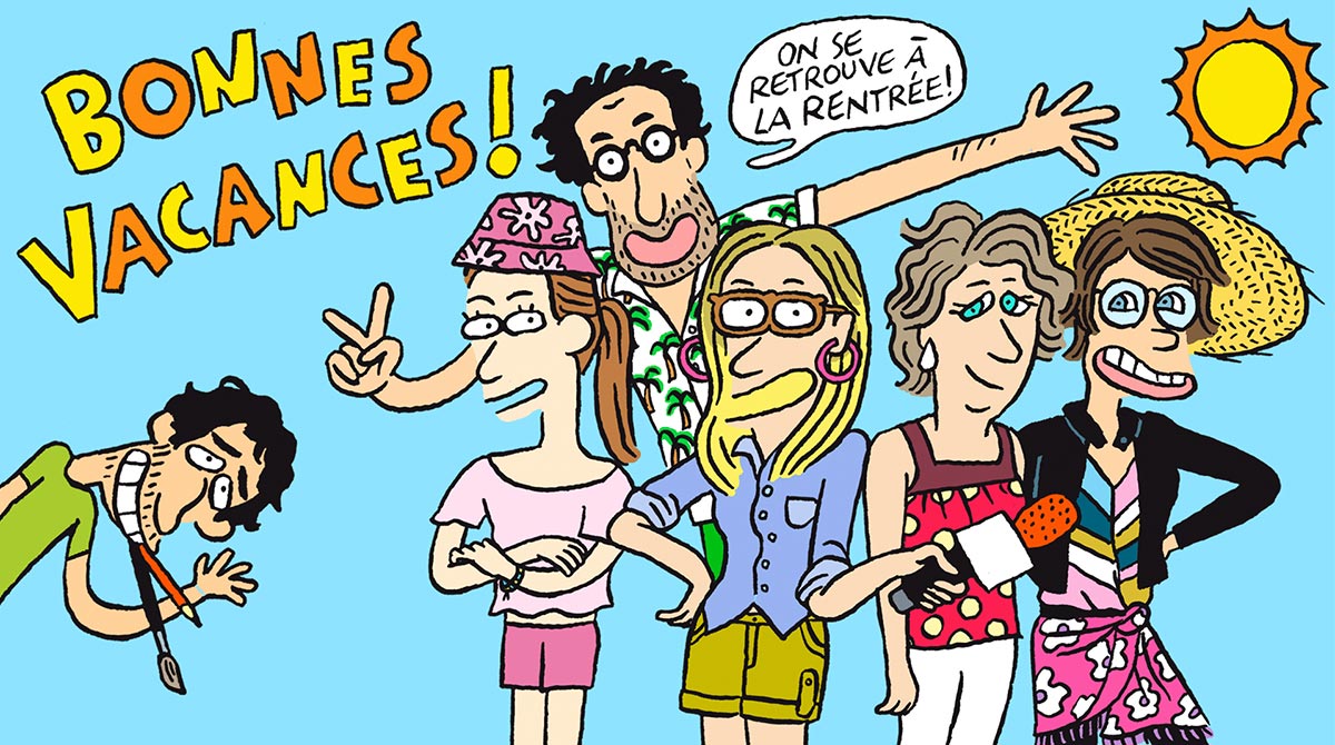 Salut l'info ! 2 juillet 2021 - Les coulisses de Salut l'info ! Avec Rémi, Marina, Estelle, Jessica et Gwen - Avec son pinceau et son crayon : El don Guillermo qui dessine l'illustration de chaque épisode.