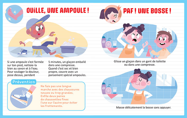 Ouille, une ampoule ! Illustrations : Marie Touly.