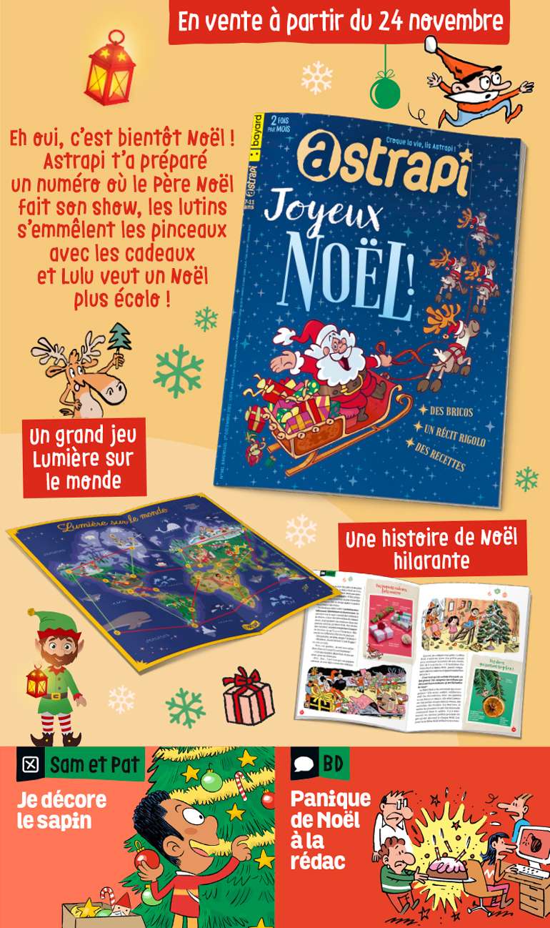Sommaire du magazine Astrapi n°981, 1er décembre 2021 - Joyeux Noël !