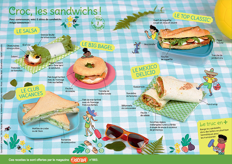 Téléchargez des recettes de sandwichs et de salades pour un pique-nique inoubliable !
