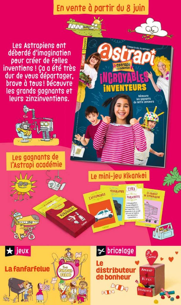 Sommaire du magazine Astrapi n° 994 du 15 juin 2022.