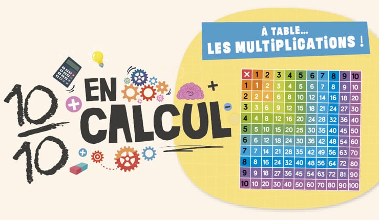 Table de multiplication à imprimer