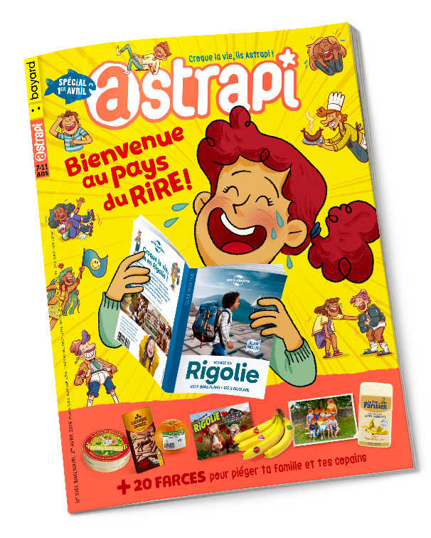 Couverture du magazine Astrapi n° 1033 du 1er avril 2024. Bienvenue au pays du rire. 