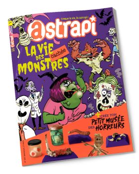 Couverture du magazine Astrapi n° 1067 du 1er novembre 2025. La vie (cachée) des monstres.