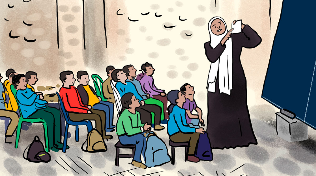 © Nikol. Salut l'info ! 5 décembre 2025. Dossier : Retrouver le chemin de l'école à Gaza.